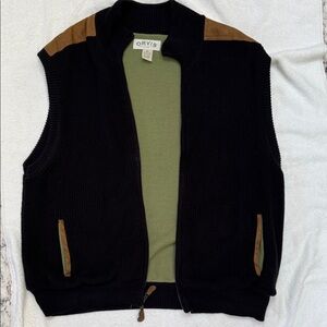 Orvis Black and Brown Sleeveless Vest